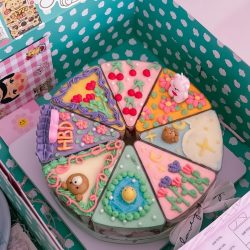 8 slice cake