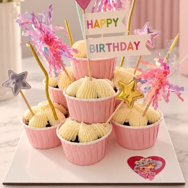 Birthday cupcake tower